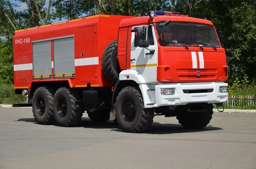 Fire pumping station PNS-150, type 58815K43118, modification PNS-150, on chassis KAMAZ-5350-D5