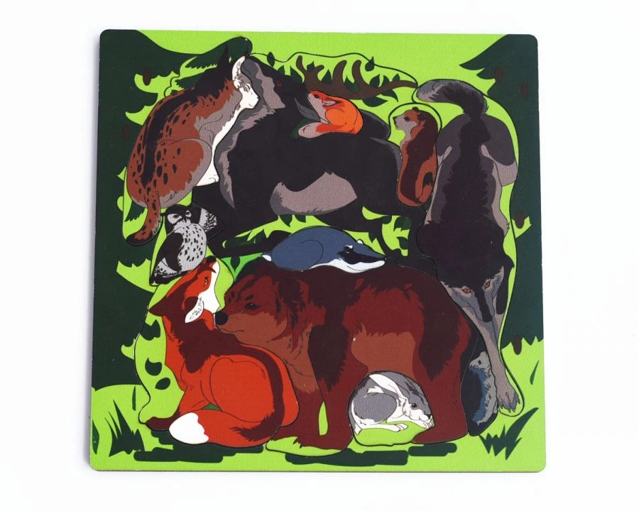 Forest Animals Puzzle Frame