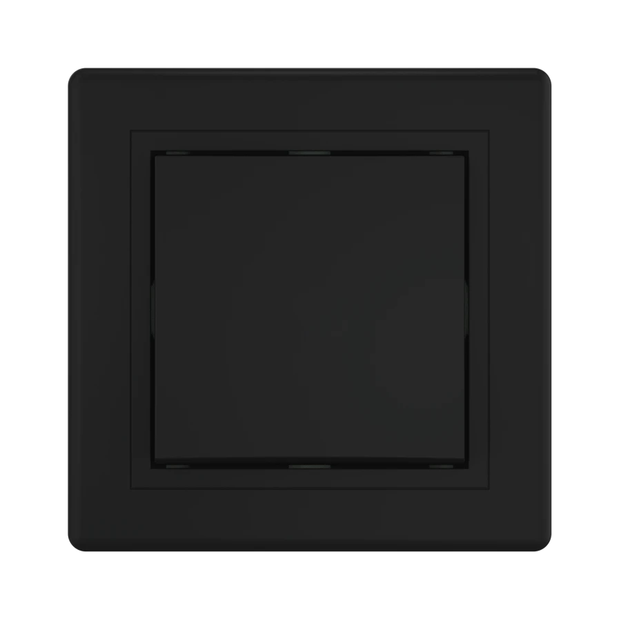 CADUCEUS ALING PRESTIGE Flush-mounted push-button switch 10A, 250V~, black (soft touch), art. 6090.?1?1?1