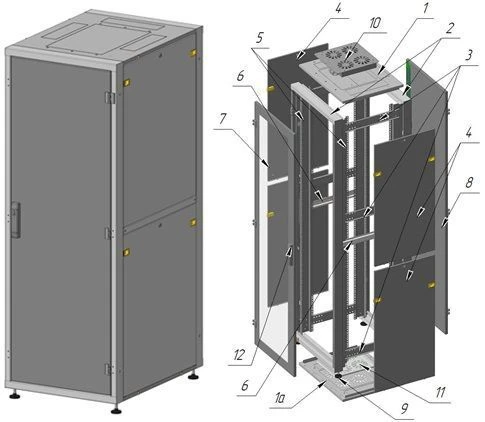 Telecommunication cabinet ??-?-33U-600?1700?800-??