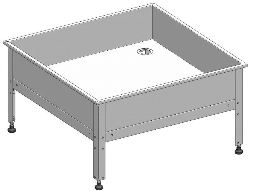 Shower tray for carcass washing 800x800x400 mm