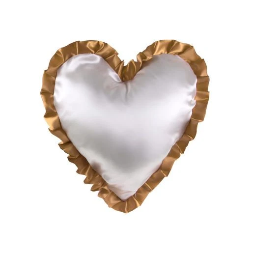 Pillowcase "heart" with coloured ruffles