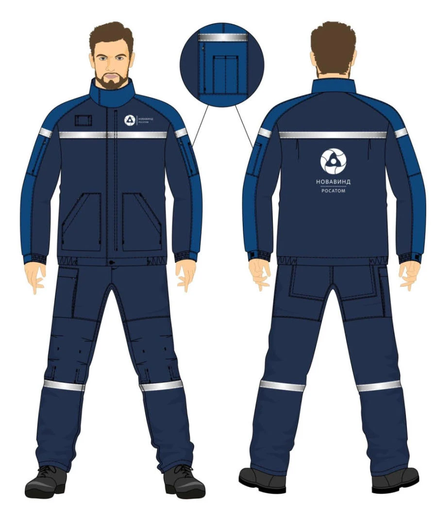 Men's suit (jacket and trousers) for protection against electrical thermal hazards; against elevated temperatures; against gener