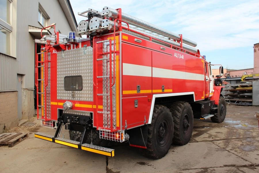 Fire tank truck ??-8,0-70 (55571) of 6YN31 type 6Y311W modification on the base of URAL-55571-1151 chassis (-60,-62,-70,-72,-74)