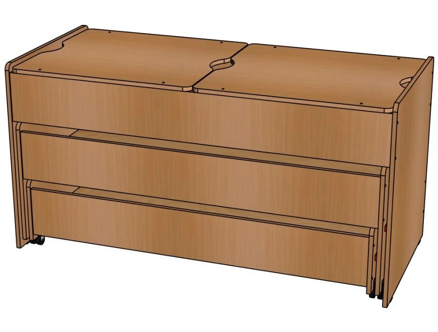 Bed 3-drawer without a cabinet with two covers/ K15