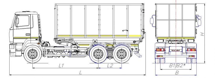 Self-loading multilift truck of model MK-3562-11