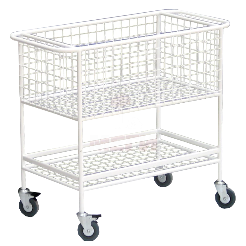 TVp-01-MSK(MSK-508) Trolley with upper lattice metal shelf-basket and lower lattice metal shelf-basket