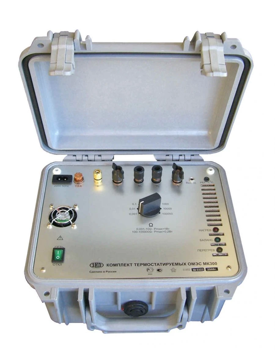 MK300 - Set of thermostated single-digit electrical resistance measures with commutator
