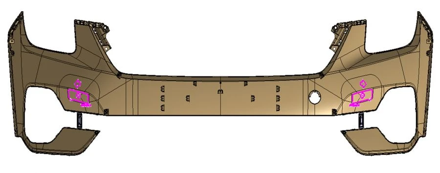 Front upper bumper (bumper shell) with holes SP2 86511-Q5010
