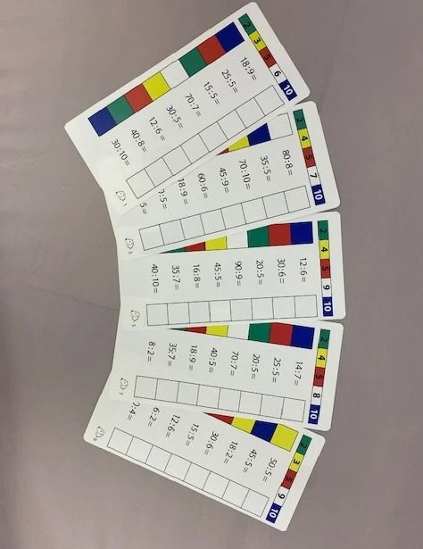 Handout cards for control cubes #8 "Multiplication and division by 2/5/10".