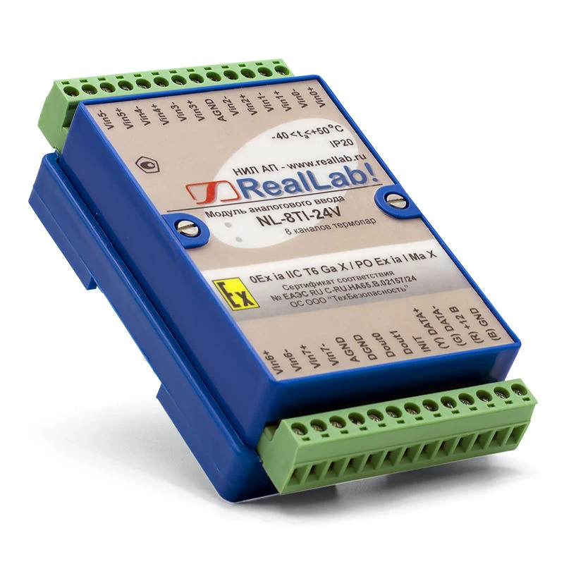 NL-8TI-24V Intrinsically safe thermocouple analogue input module
