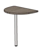 Semicircular side table