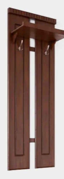 Panel with hooks veneer