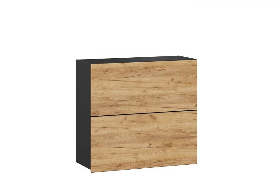 Sherwood LD.281400.000 Horizontal cabinet front 800 with glass (set) (White gloss/Aluminium )