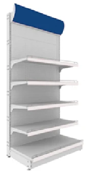 Wall-mounted shelving unit with perforated back panels 2250x665x500, mark "SPEKTR LLC".