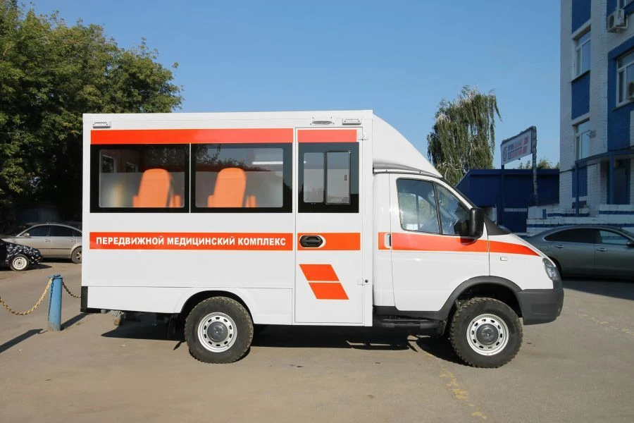 "Mobile medical complex", type 2243G, modification 224395, category N1, N1G with diesel engine on the basis of GAZ 33 chassis.