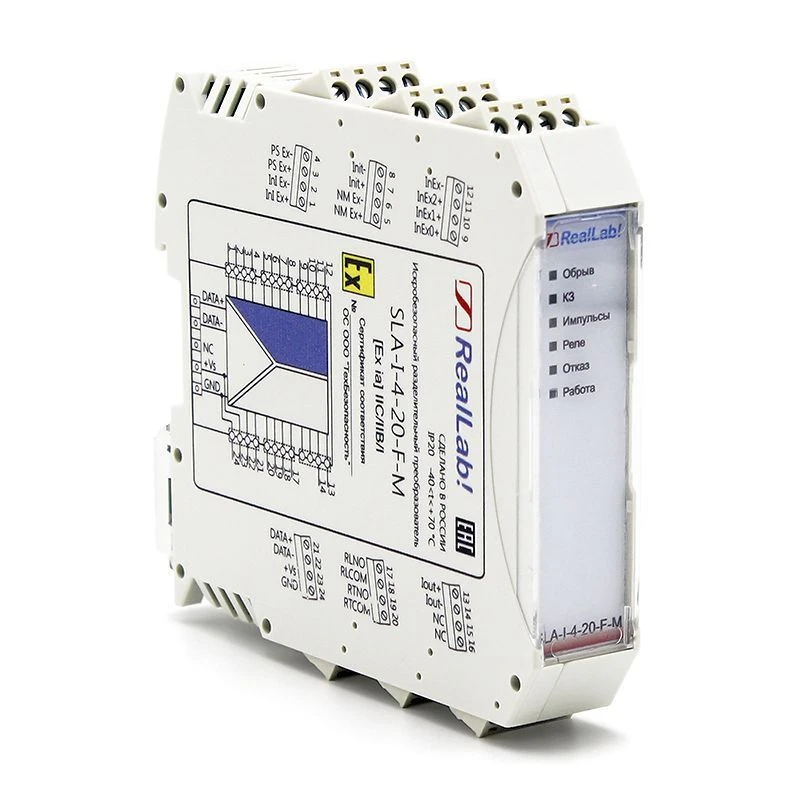 SLA-I-4-20-F-M Intrinsically safe frequency sensor signal divider with 4-20 mA output, exposed
