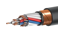 Fire-resistant control cable of KPPGENG(A)-FRHF grade with copper conductors, with insulation and sheathing made of polymer comp