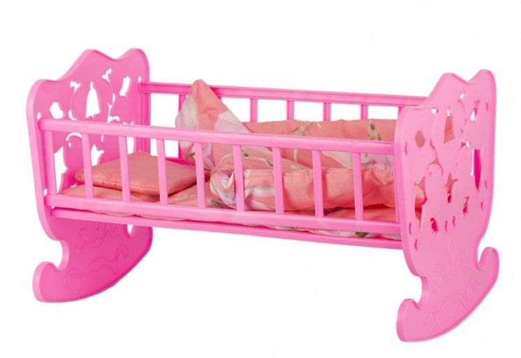 Toy Doll's Bed (48cmx30cm) with a set of linen (mattress, pillow, blanket) (4 pr.)
