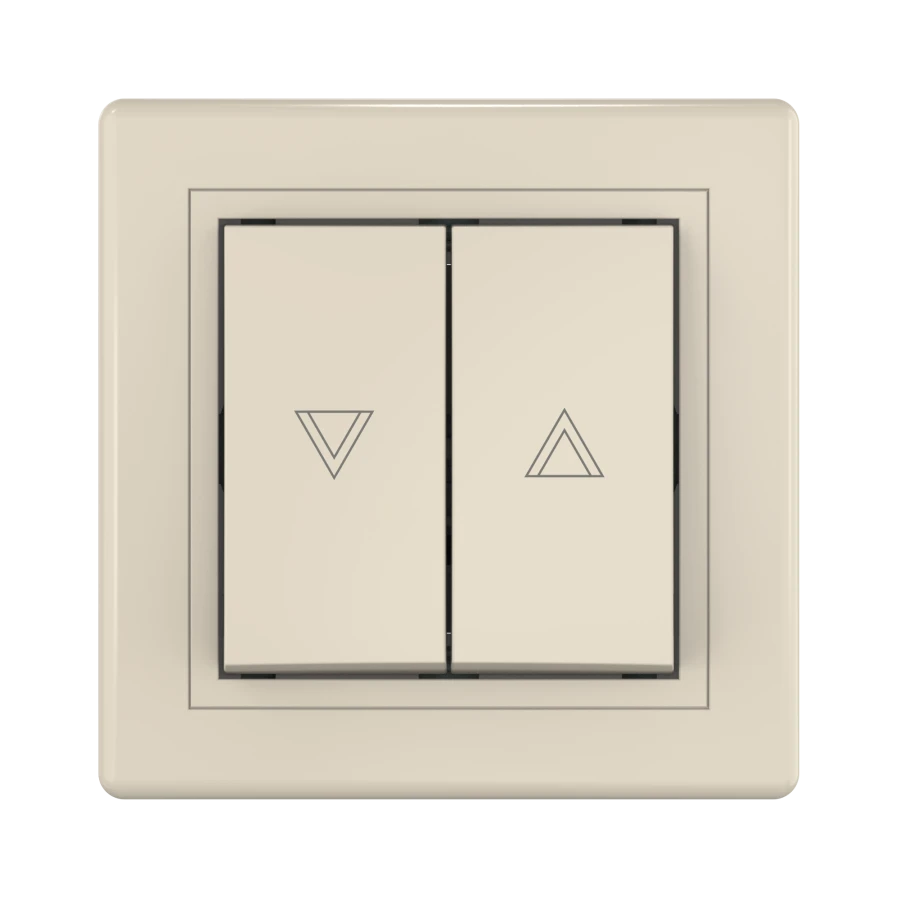 CADUCEUS ALING PRESTIGE Flush-mounted push-button switch for roller shutters 10A, 250V~, beige, article number 6075.999.