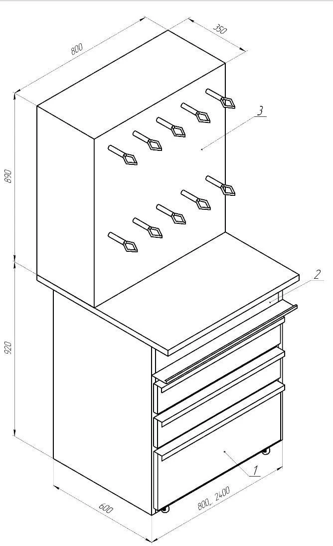 Laboratory table for titration ML-ST