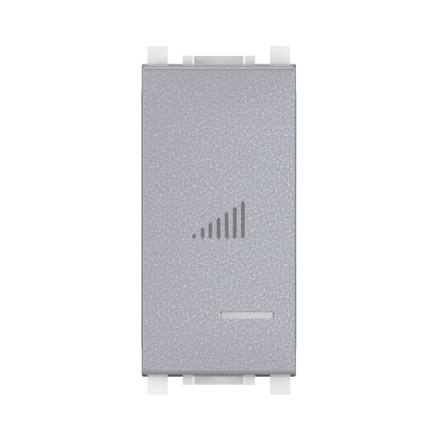 CADUCEUS ALING Experience LED push-button dimmer switch, 200W, 230V~, 1M, silver, Art. no. 72205.S. 72205.S