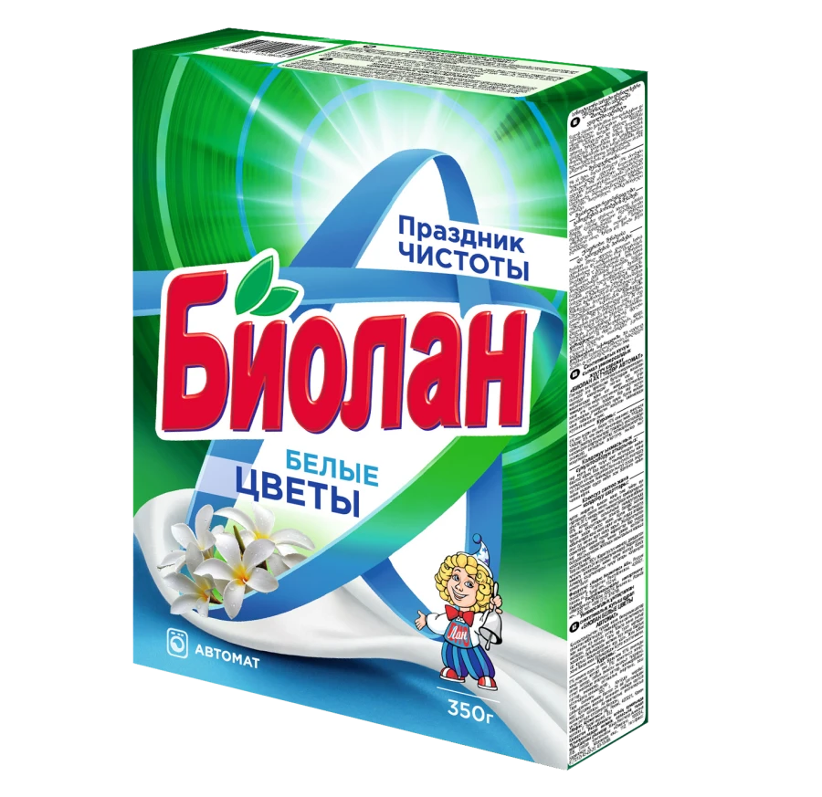 Universal Powder Detergent "Biolan White Flowers Automatic