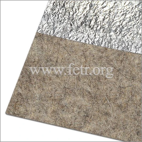 Impregnated coated or duplicated thermally bonded felted woollen fabrics