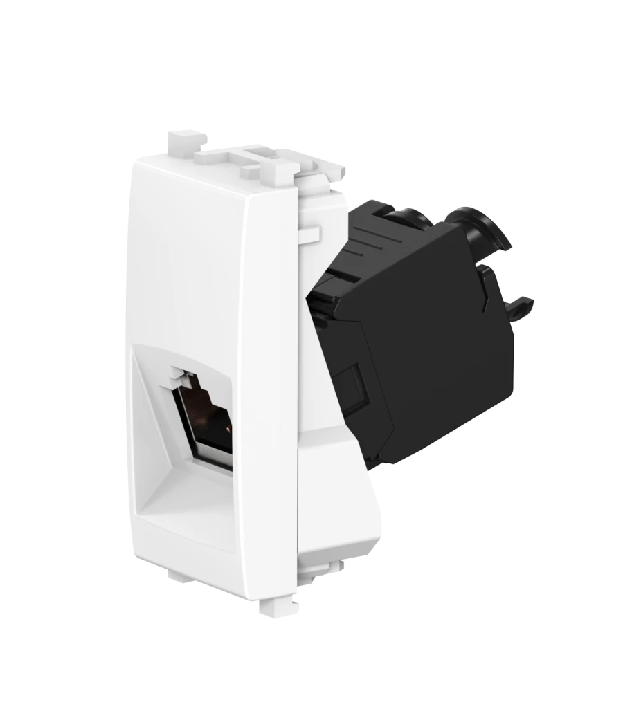 CADUCEUS ALING Experience flush-mounted computer socket Keystone RJ45 8P8C cat.5e FTP, 1M, white, art. 74222.0