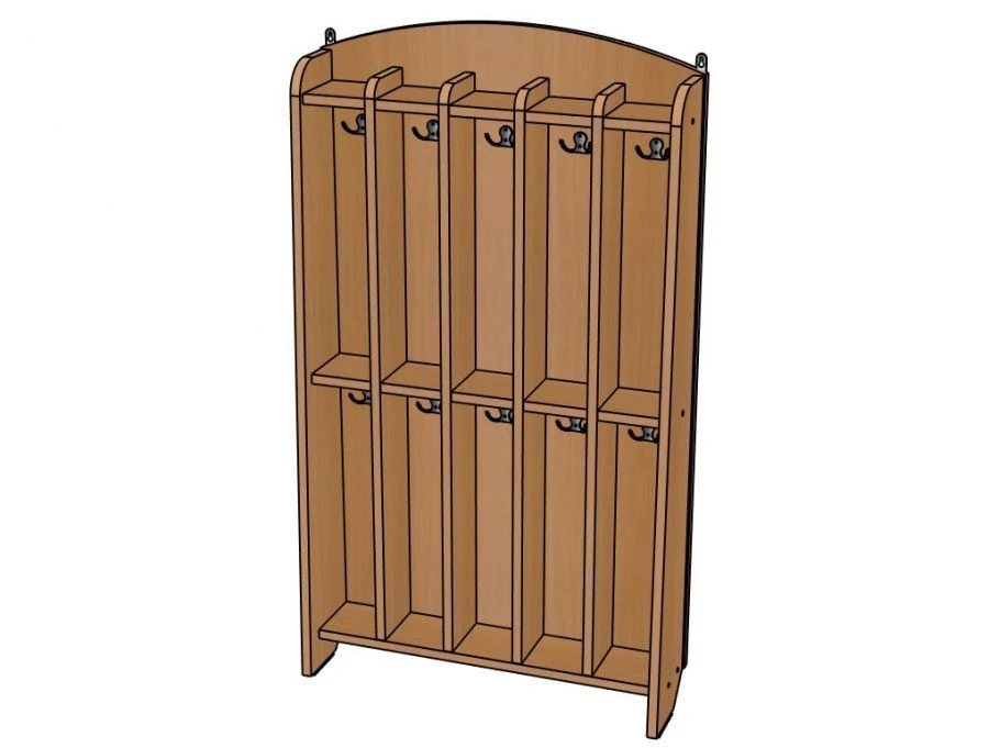 Towel holder No. 2 ''Moidodyr'', laminated wood, 10 cells/ ??33
