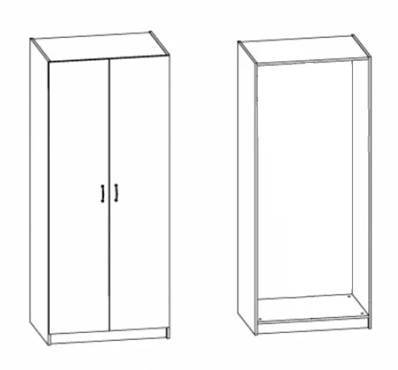 Cupboard with wooden doors RL 02/17