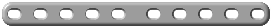 Straight plate (mini) (4...10 holes, length 36...84mm)