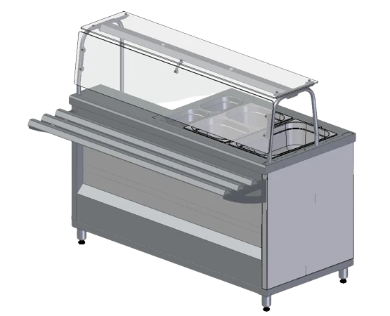 Electric counter-marmite PMVE15U (1500mm, universal, first and second courses)
