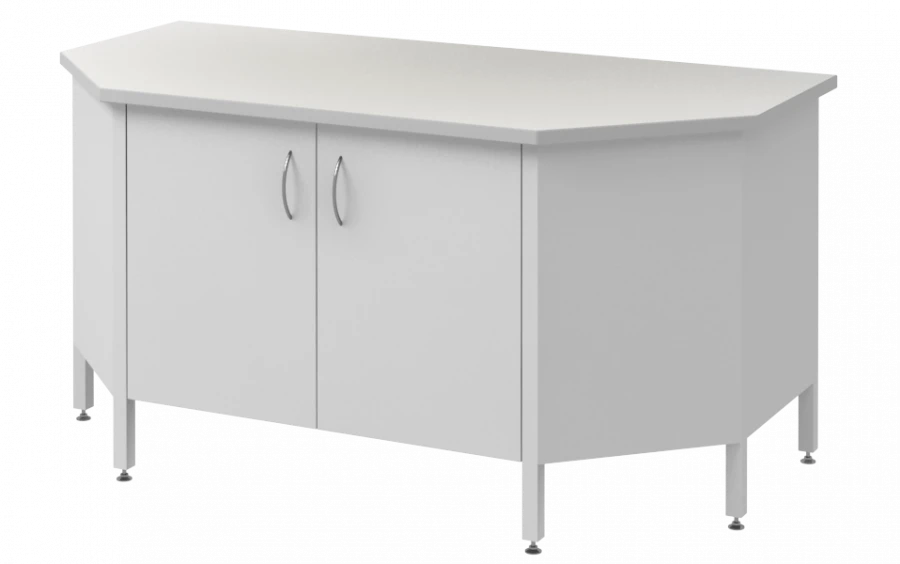 Low laboratory end table with cabinet Mod.-1500 SLTTLg n