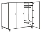 Three-leaf wardrobe SHK-7