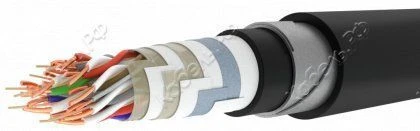 Cables for signalling and interlocking with polyethylene insulation, with water-blocking materials (WB), in PE sheath, armoured.