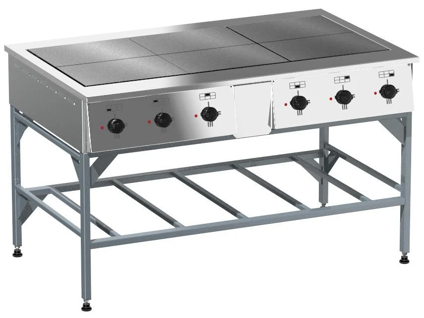 Cooking cooker, electric PE-0,72Ns on a stand (6 burners with spirals)