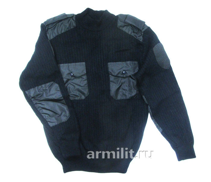 Semifinished product (cut, coupon) of a dark blue woollen jumper, type B, for employees of internal affairs bodies of the Russia