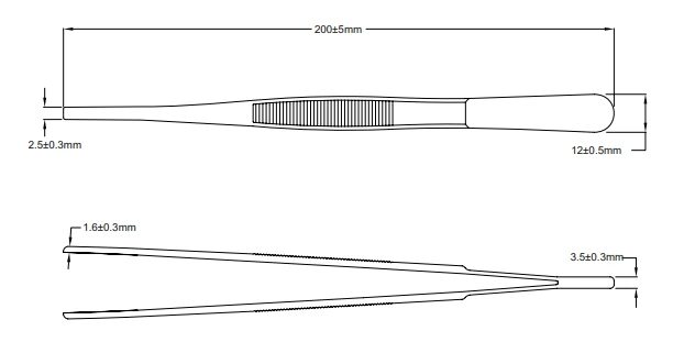 12.0011.20 Anatomical forceps