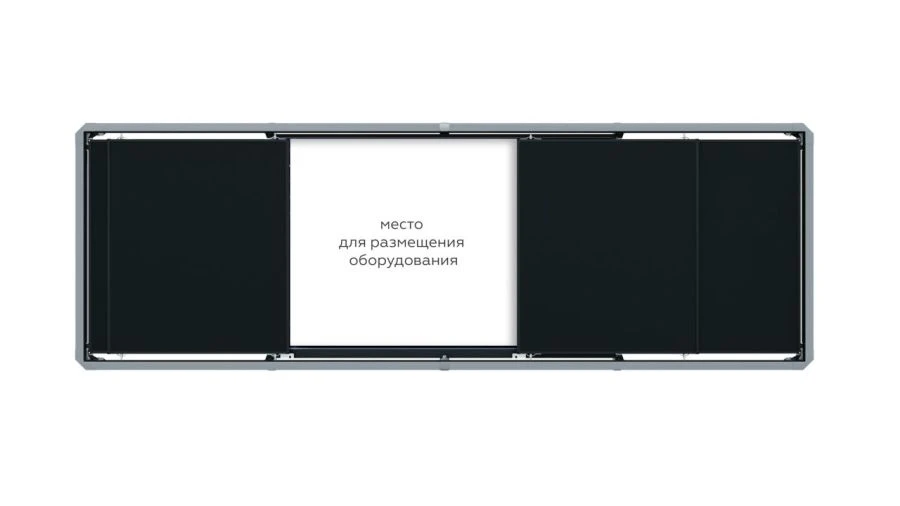 Classroom sliding blackboard rail system, enclosed, series C3.EDU.BB001