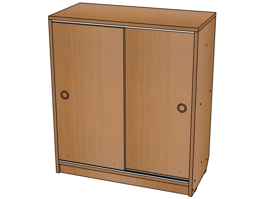 Shelving unit with compartment doors "UdK-3" from the set "Constructor's Corner"/ SZH60