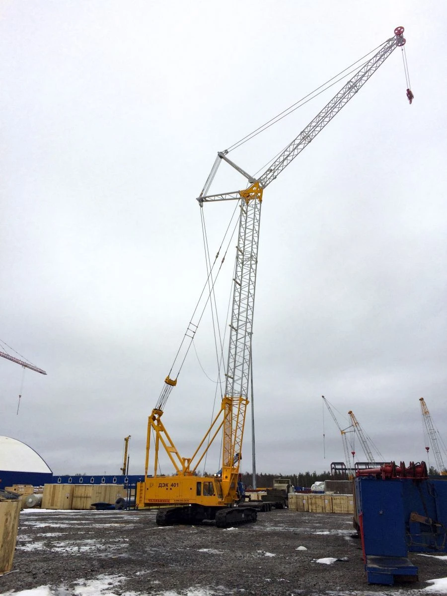 Self-propelled crawler diesel-electric boom crane DEK-401 (with cab 501.17.00.000 or 131.17.01.000 and engines made by the manuf