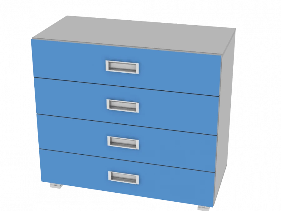 Storage cabinet with 4 drawers 800x400x734mm (WxHxH)