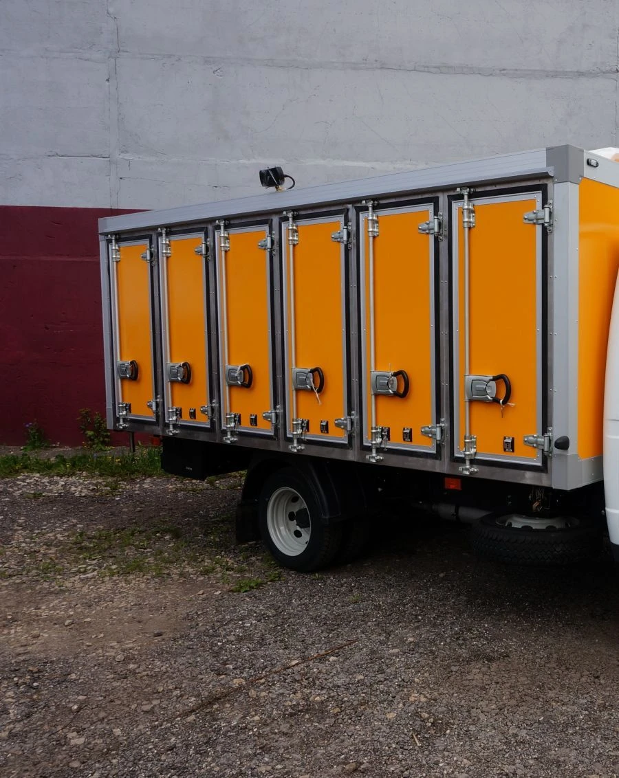 Means of transport - vans for foodstuff transportation, type 67060, modification 67060B on the basis of KAMAZ chassis type 5350