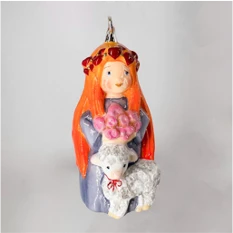 Handmade glass Christmas tree toy "Carrot-top"
