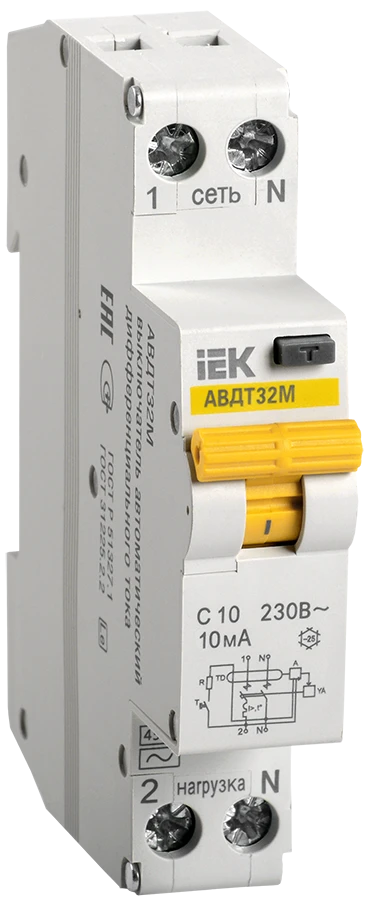 Circuit breaker of differential current AVDT32M C10A 10mA IEK