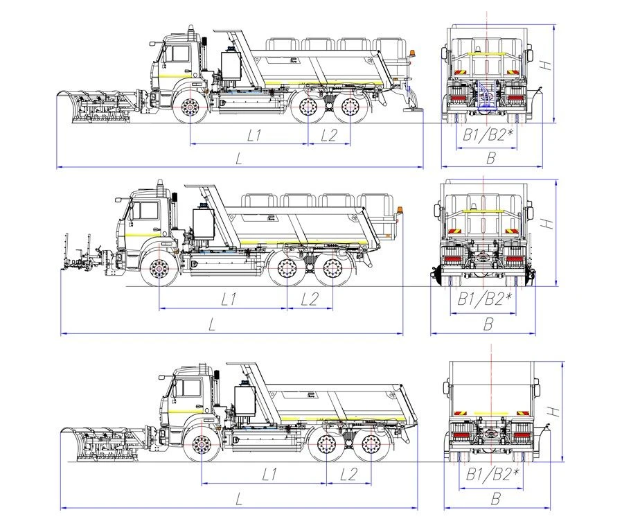 Universal road maintenance machine model MK-4534-G8