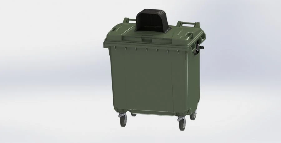 Mobile waste bin 770l Art.26.C19.H (20.804.70.PE; 21.053.70.T)