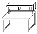 Metal laboratory table for physical research SF-1(m)