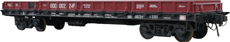 Universal platform model 13-9744-03 for transporting large-tonnage containers, timber, wheeled and tracked vehicles.